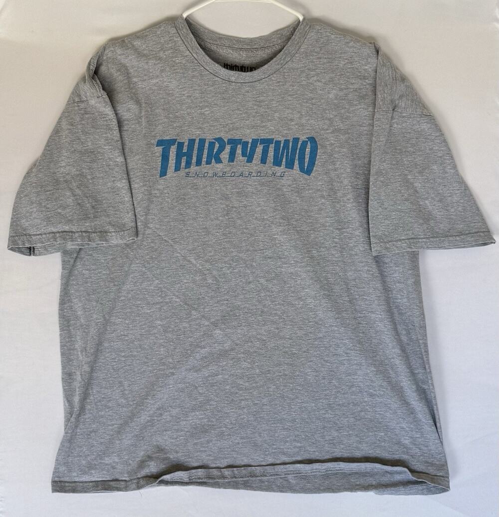 ThirtyTwo Snowboarding T-Shirt Men’s XXL Gray Blue Logo A189